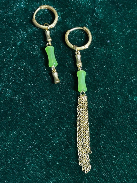 Jade Bamboo Serenade Hoops - BrokenJade